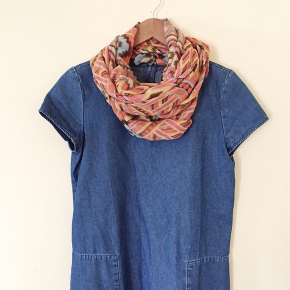 Forever 21 Pink Scarf with Western Inspired Design - Picture 4 of 5